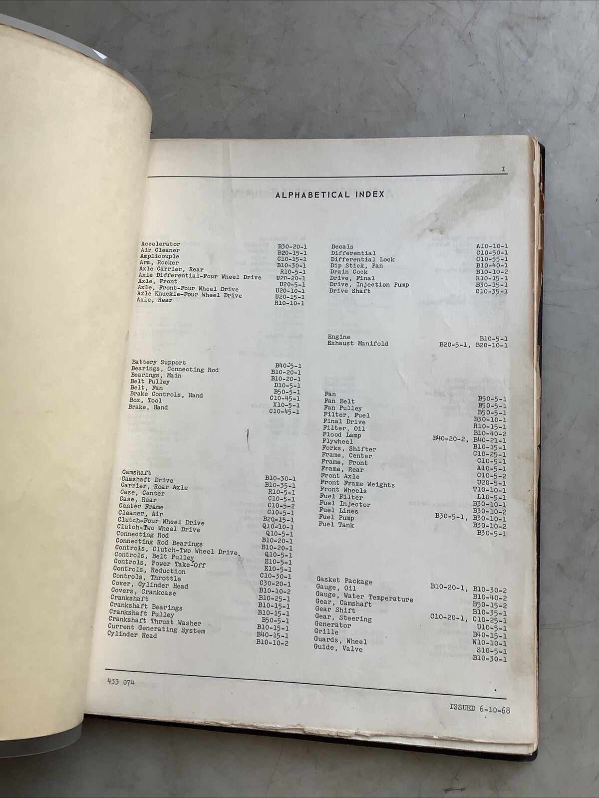 WHITE 1450 TRACTOR PARTS CATALOG B303