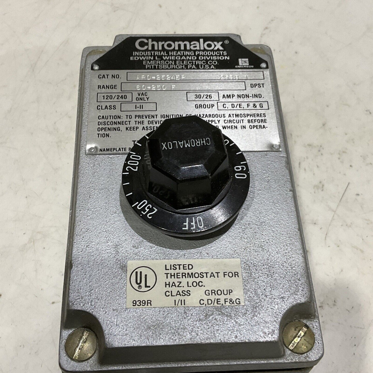 CHROMALOX 299401 AR0-2534EP 253B EXPLOSION RESISTANT THERMOSTAT 1240V 30A 373