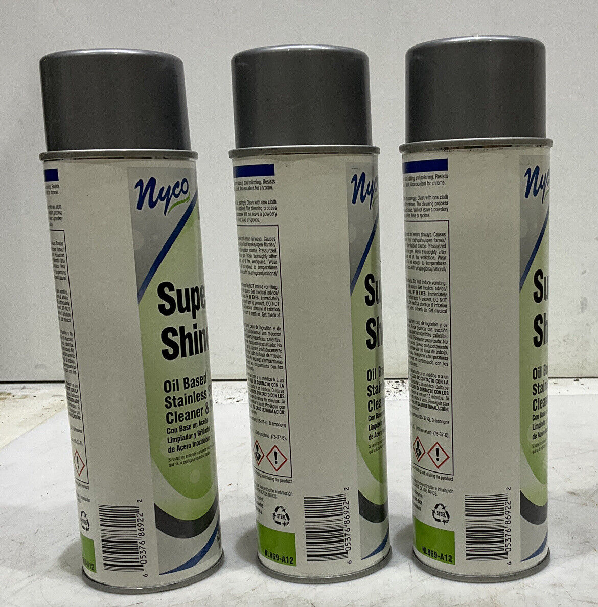 NYCO NL869-A12 SUPER SHINE SS CLEANER 881 - LOT OF 12