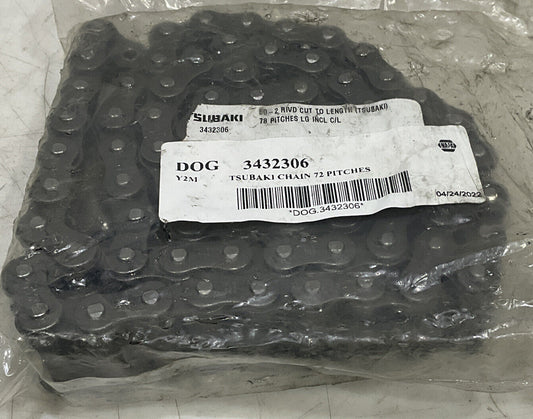 TSUBAKI 50-2 RIVD CUT TO LENGTH 72 PITCHES CHAIN 881