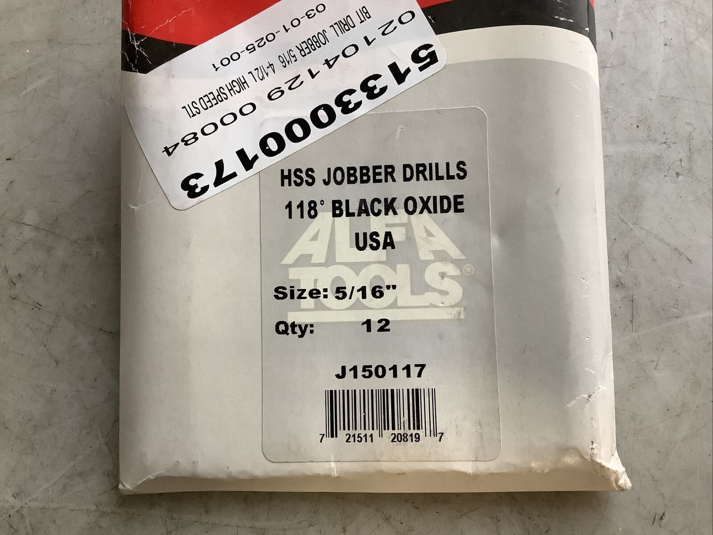 ALFA TOOLS J150117 JOBBER DRILL 118 BLACK OXIDE 5/16IN 373 - QTY 35