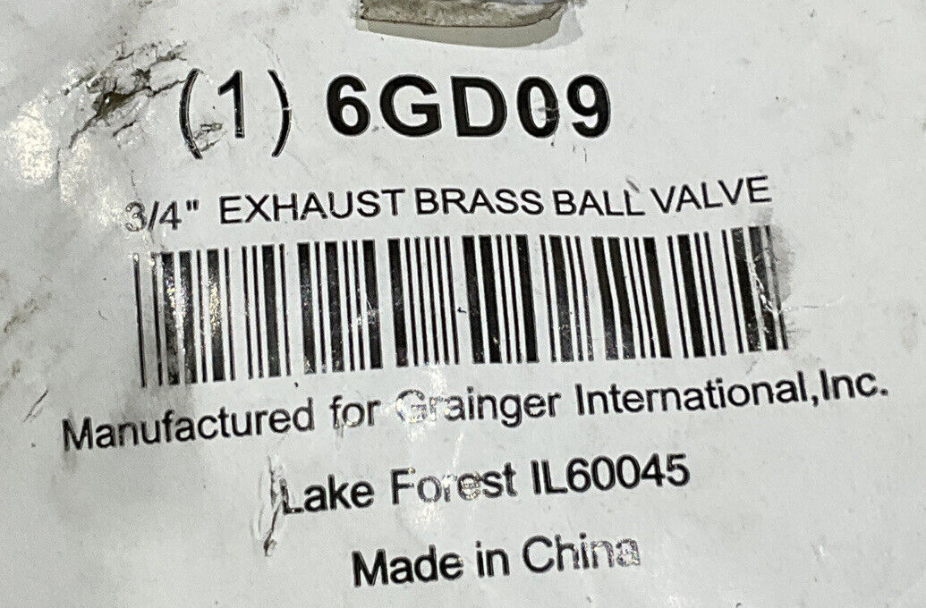 GRAINGER 6GD09 BRASS BALL VALVE LOT OF 6 373