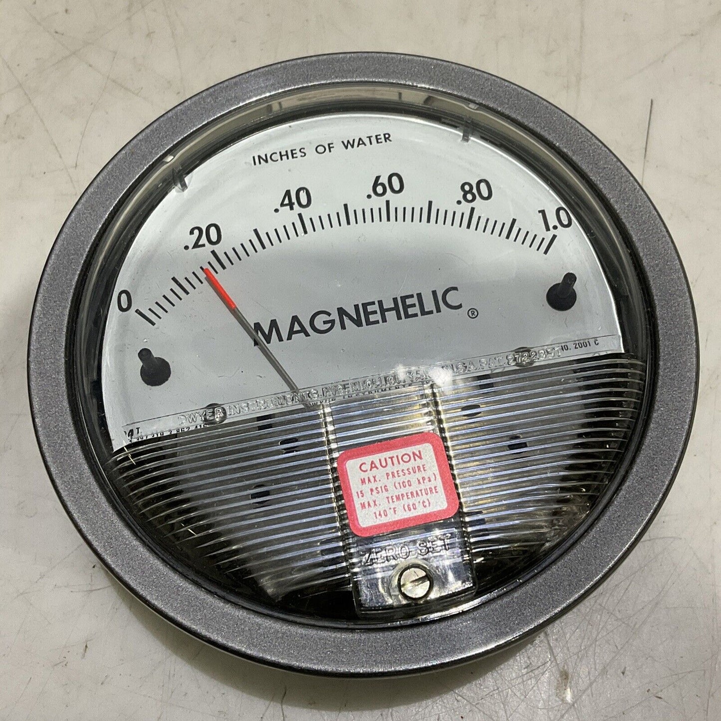 DWYER 2001 MAGNEHELIC PRESSURE GAUGE 15 PSIG 0-1.0 373