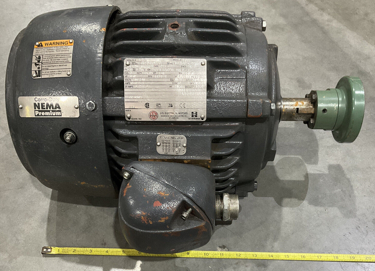 CORRO DUTY NEMA PREMIUM C3P3B S830 TCE GENERAL PURPOSE EFFICIENT MOTOR 373