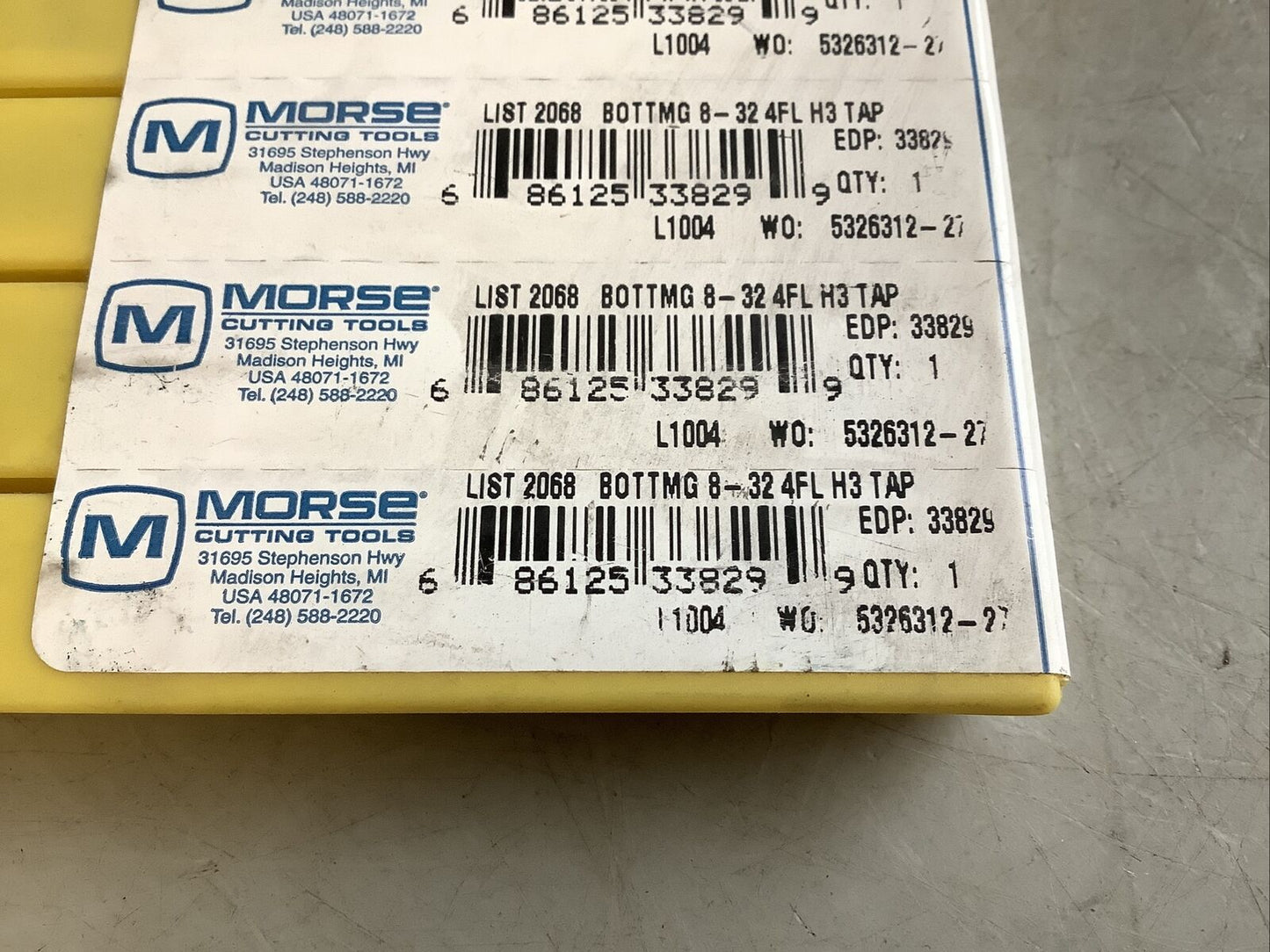 MORSE 33829 8-32NC H3 4FL PLUG TAP 373 - QTY 6