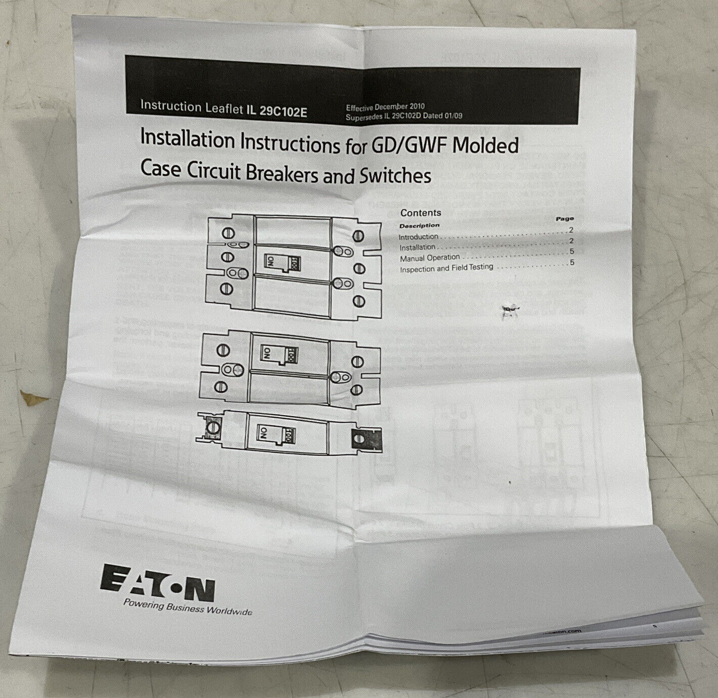 EATON GD3100K 100A MOLDED CASE SWITCH CIRCUIT BREAKER U3S