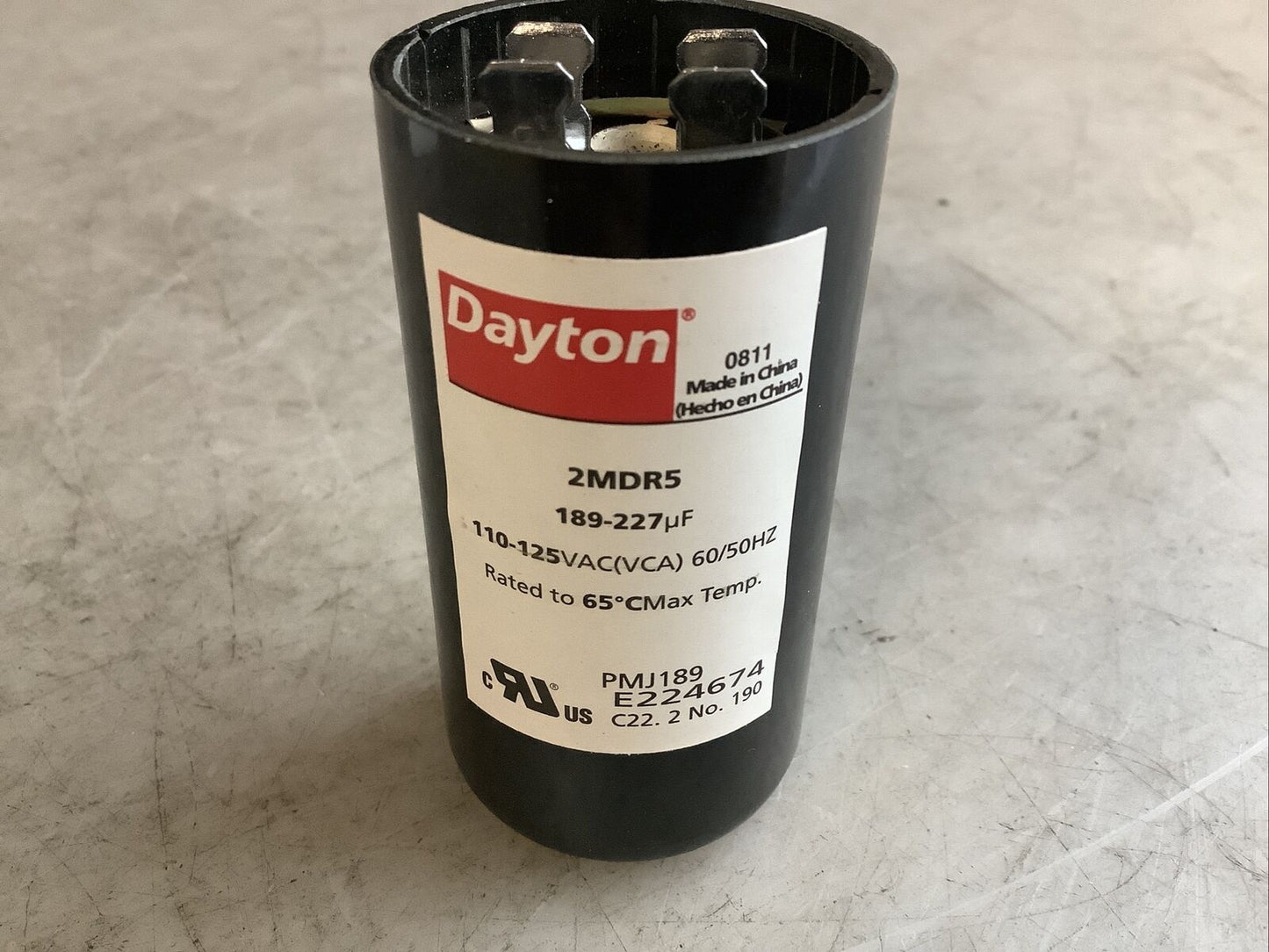 DAYTON 2MDR5 189-227 MFD MOTOR START CAPACITOR 110-125VAC 373 - LOT OF 3