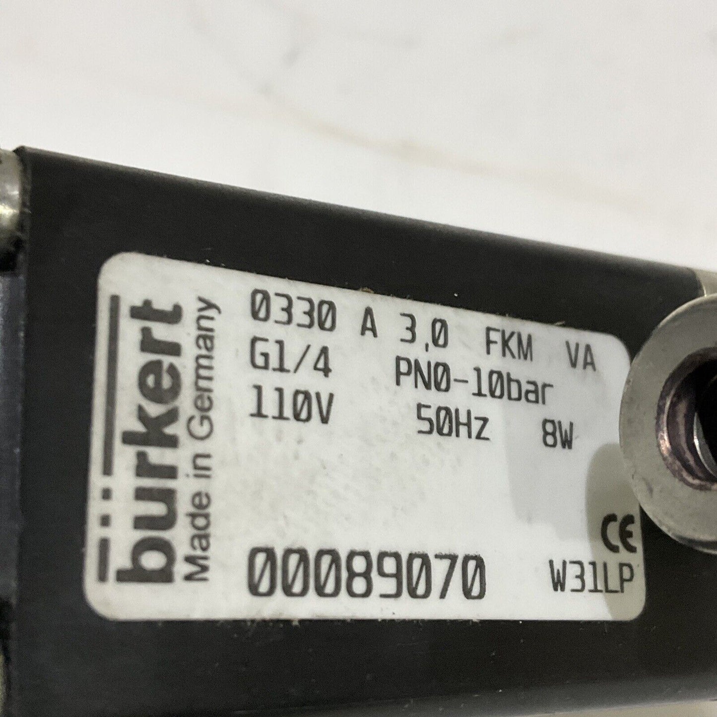 THERMO ELECTRON BURKERT 00089070 103699-00 SOLENOID VALVE 373