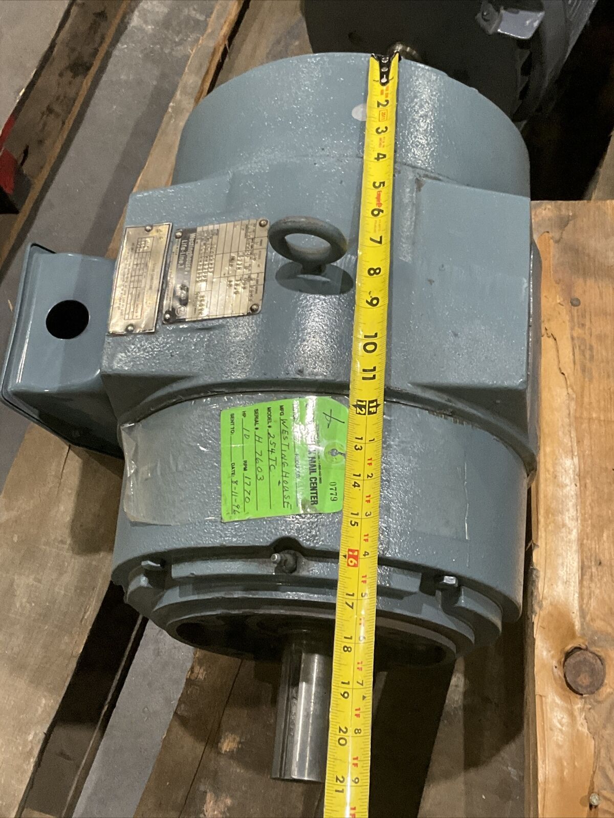 WESTINGHOUSE 76D55017 LIFE LINE T MULTISPEED MOTOR 1770 RPM 3PH 60HZ 10HP U3S