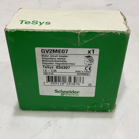 SCHNEIDER ELECTRIC GV2ME07 MOTOR CIRCUIT BREAKER 1.6-2.5A U3S