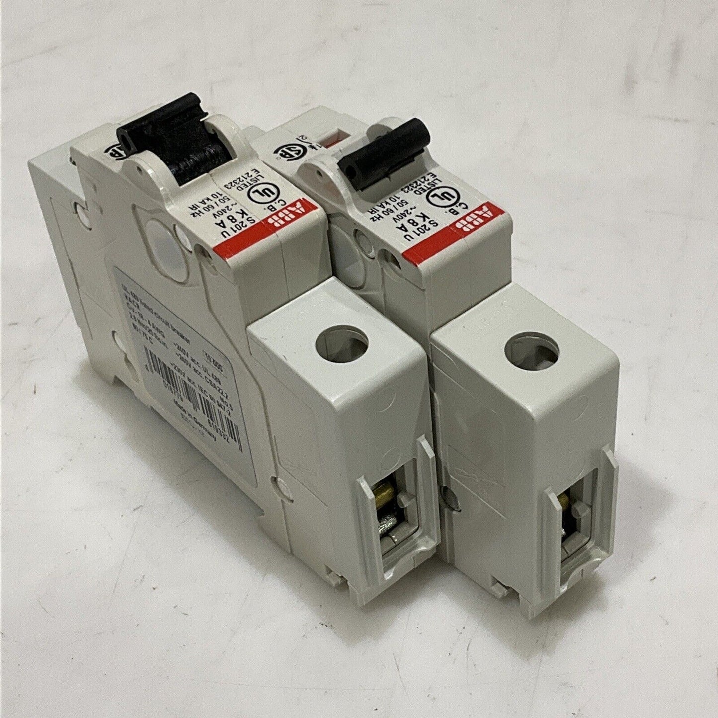 ABB S201U-K8 S 201 U K 8 A CIRCUIT BREAKER 240V 50/60HZ LOT OF 2 U3S