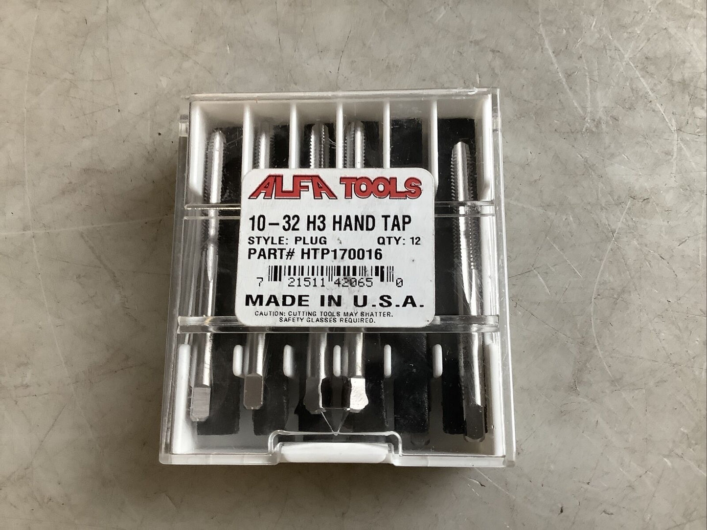 ALFA TOOLS HTP170016 HAND TAP PLUG 10-32 H3 4FL 373 - QTY 12