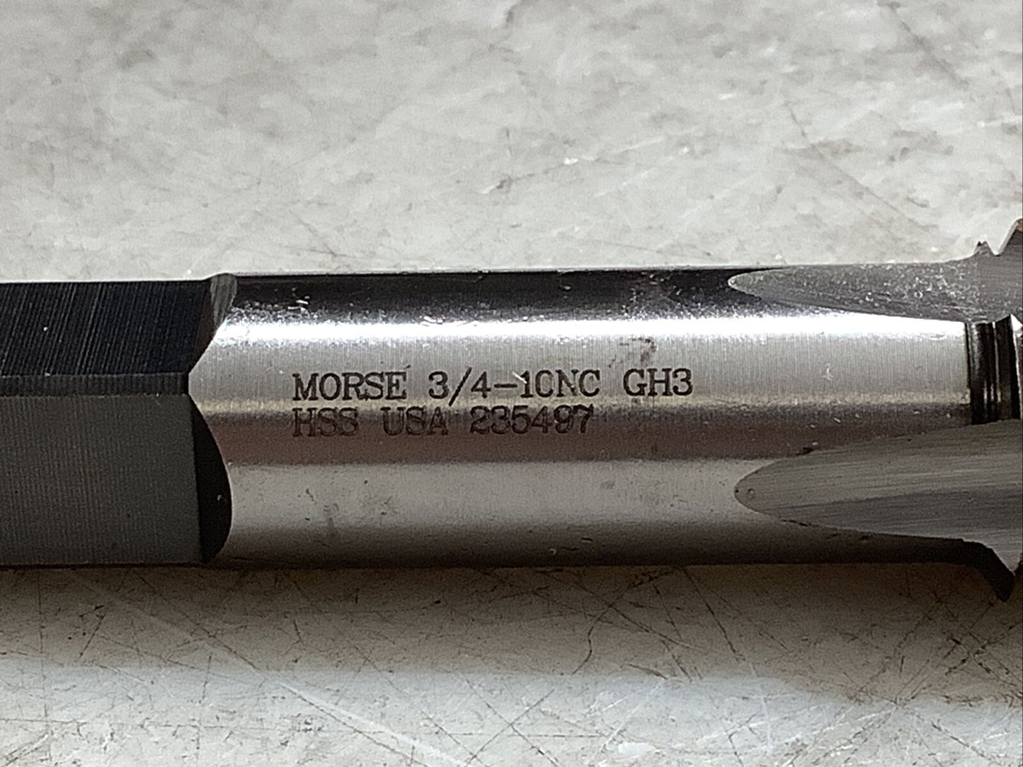 MORSE 32653 STRAIGHT FLUTE BOTTOMING TAP 3/4-10NC GH3 4FL 373