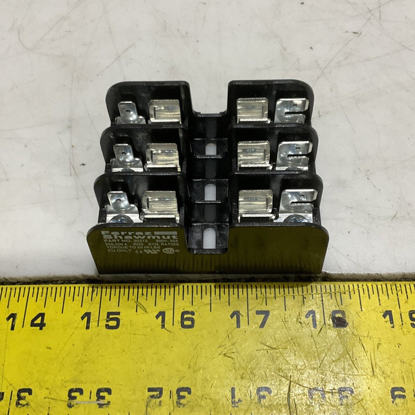 MERSEN FERRAZ SHAWMUT 30313 FUSE BLOCK 600V 30A LOT OF 8 373