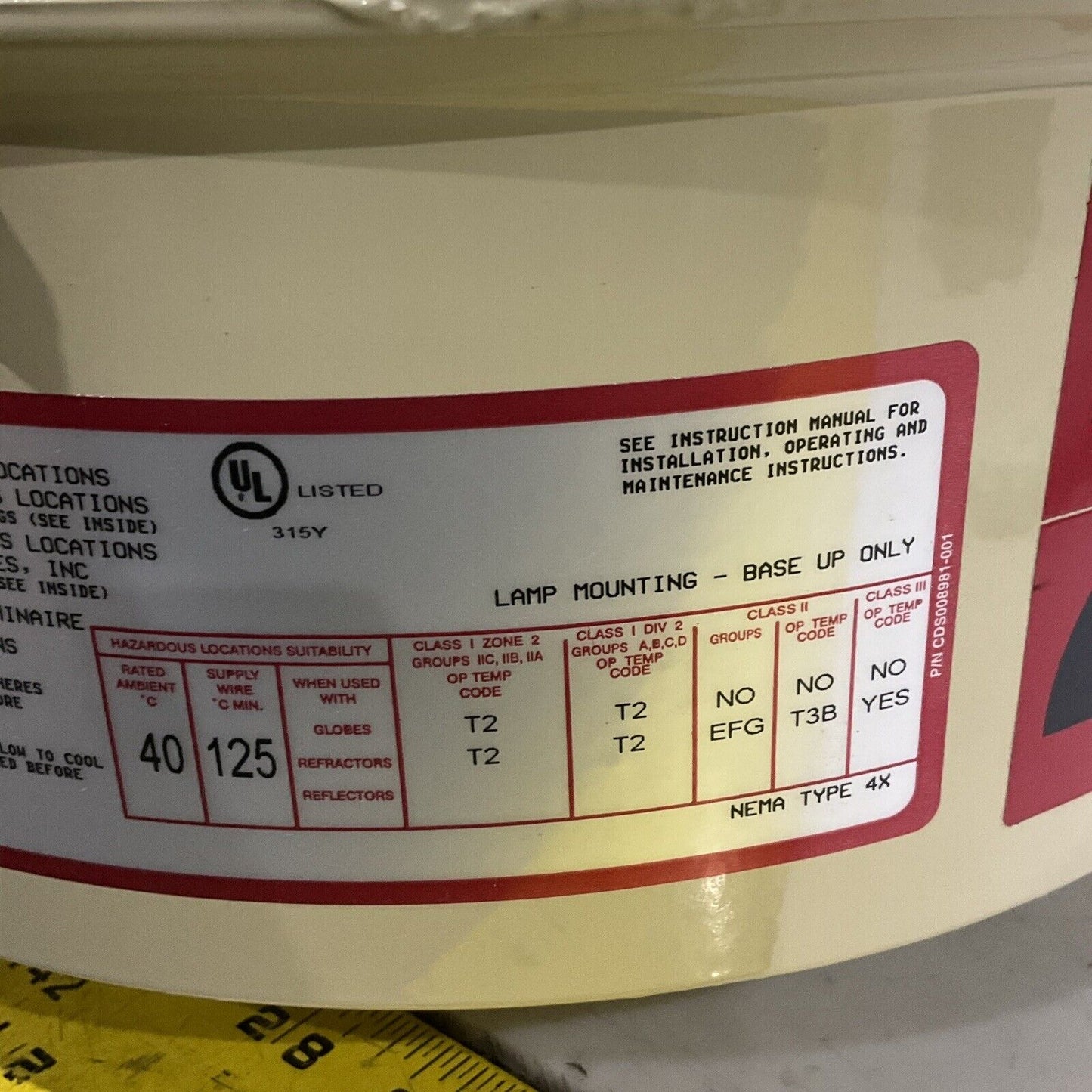HAZLUX DH025C04 3 LIGHTING ASSEMBLY W/ BALLAST HOUSING 250W 60HZ 277V 373