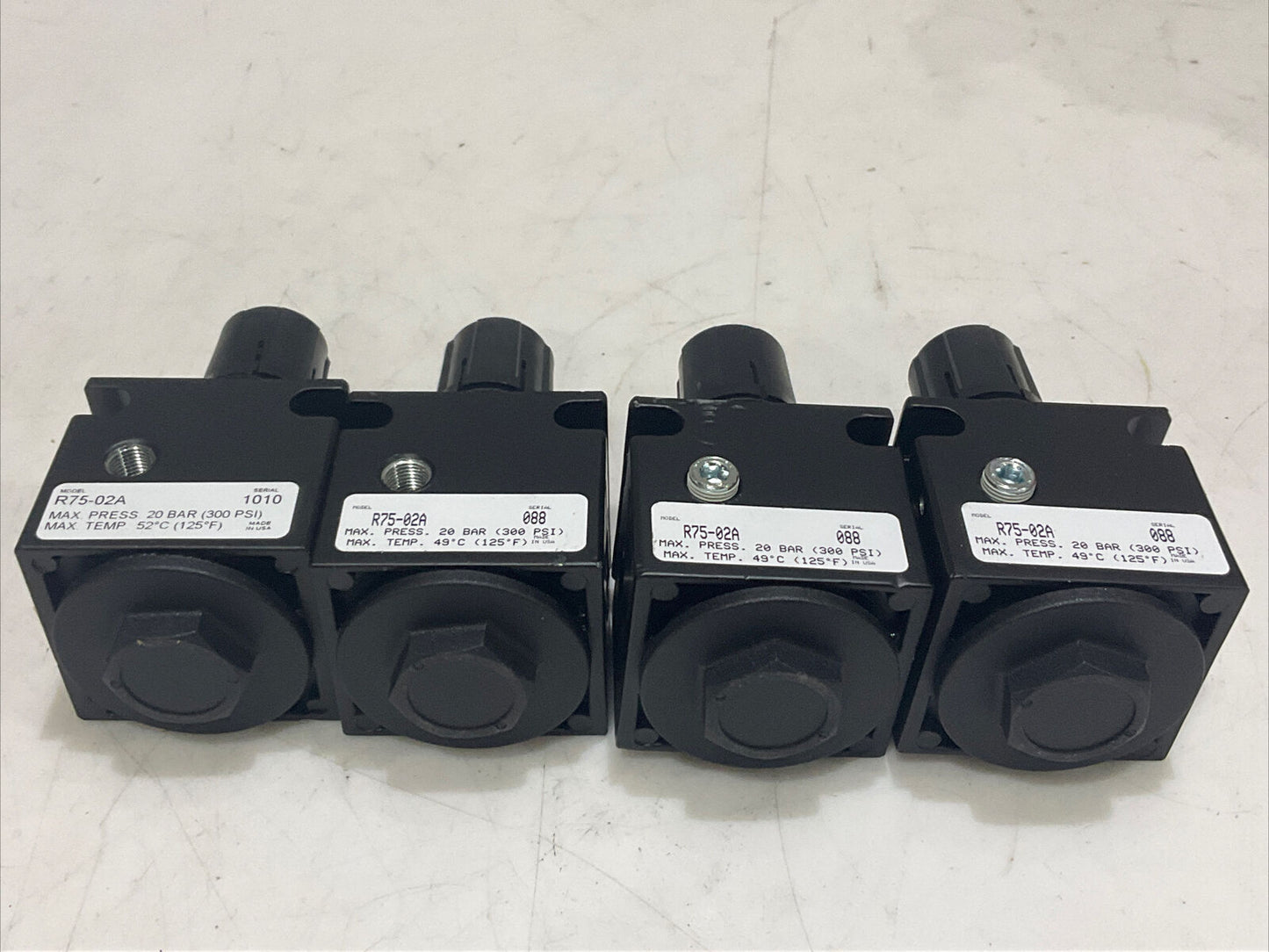 PARKER WATTS R75-02A REGULATOR 20 BAR 300 PSI 125F LOT OF 4 U3S