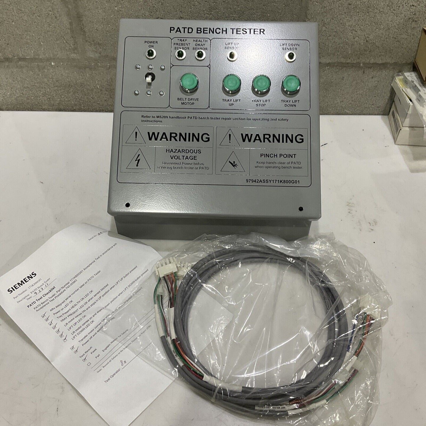 SIEMENS 171K800G01 PATD BENCH TESTER U3S