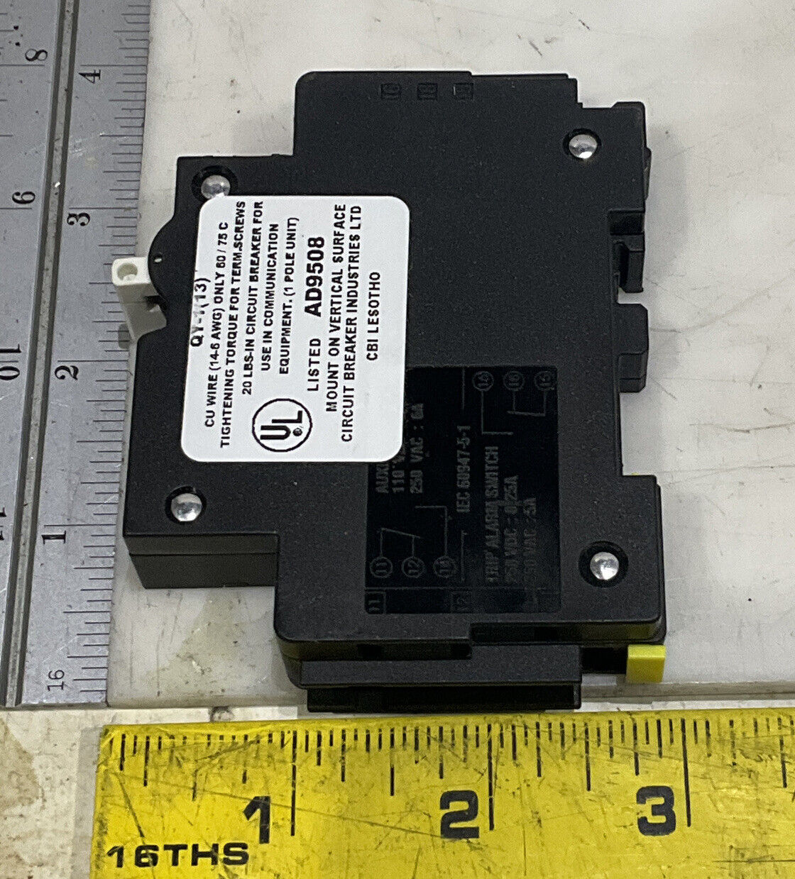 NORTHRUP AD9508 TRIP ALARM CIRCUIT BREAKER U3S