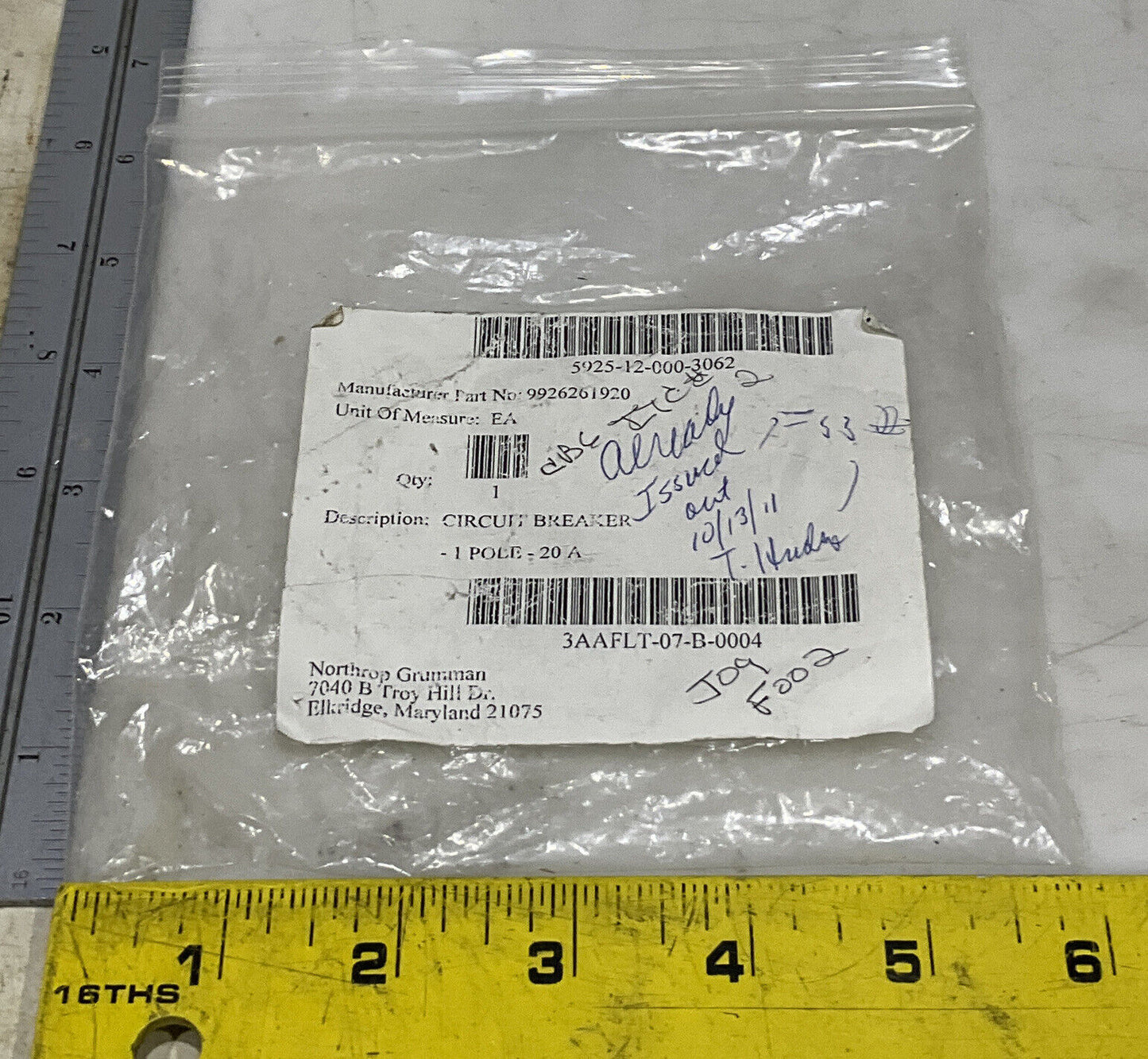 NORTHRUP AD9508 TRIP ALARM CIRCUIT BREAKER U3S