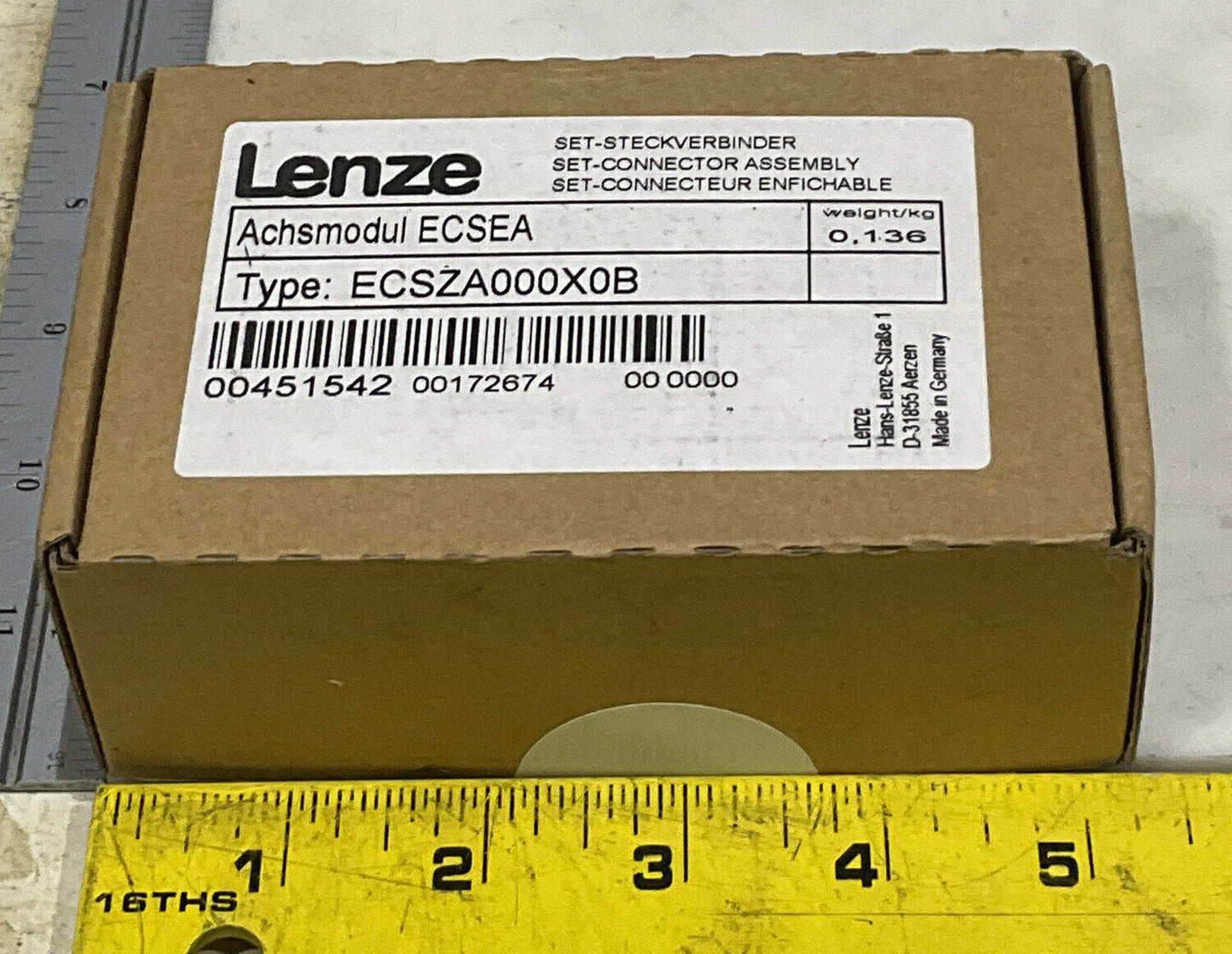 LENZE ECSZA000X0B SERVO DRIVE ASSEMBLY TERMINAL CONNECTION KIT U3S