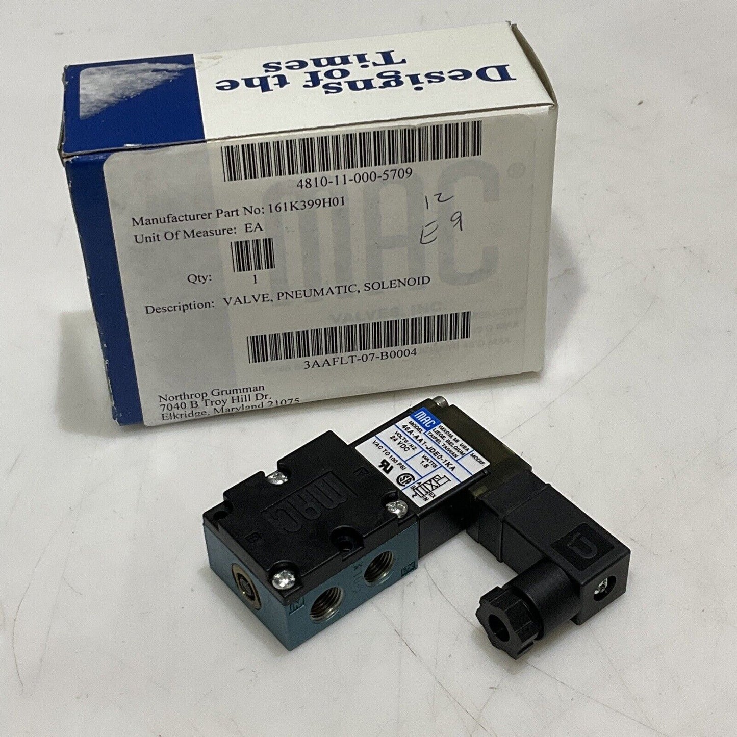 MAC 46A-AA1-JDE0-1KA PNEUMATIC SOLENOID VALVE 24 VDC 1.8 W U3S