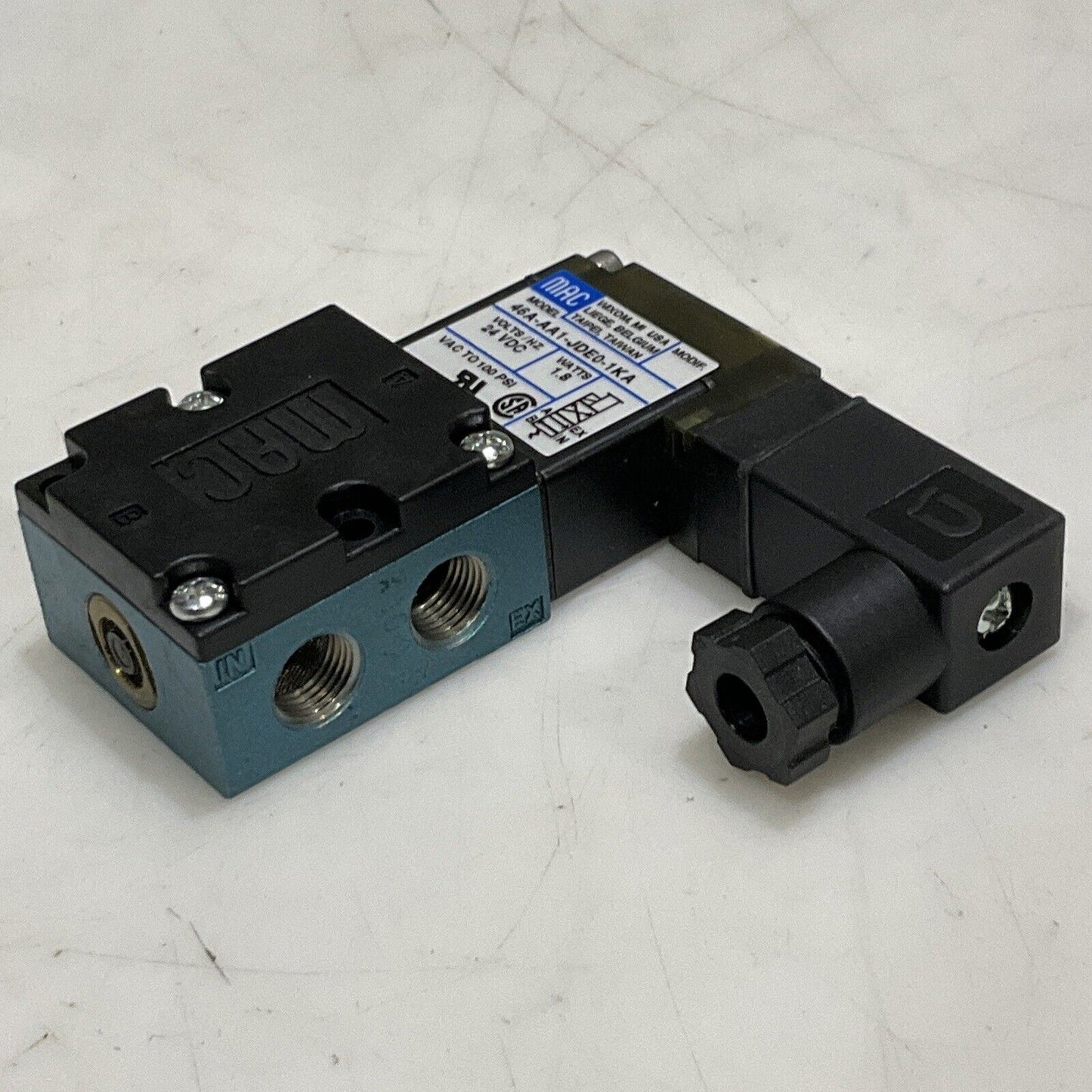 MAC 46A-AA1-JDE0-1KA PNEUMATIC SOLENOID VALVE 24 VDC 1.8 W U3S