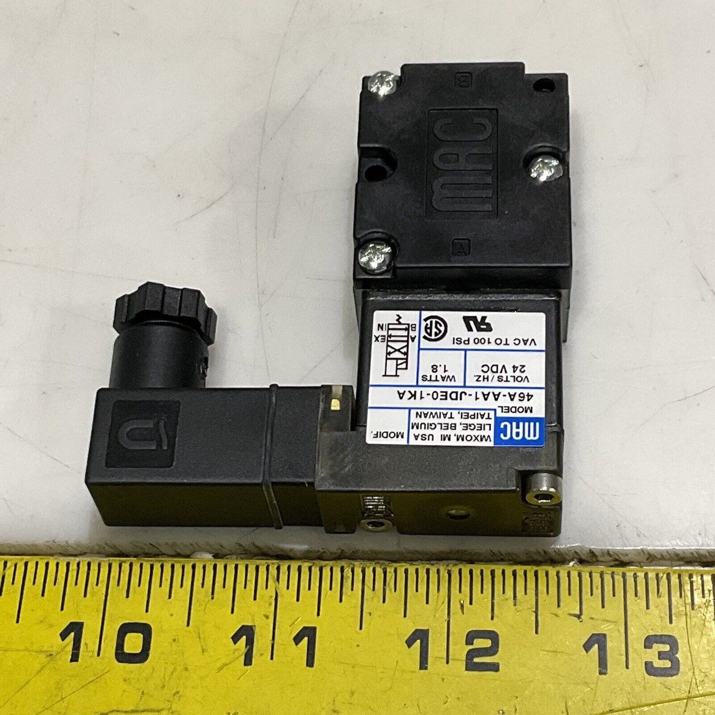 MAC 46A-AA1-JDE0-1KA PNEUMATIC SOLENOID VALVE 24 VDC 1.8 W U3S