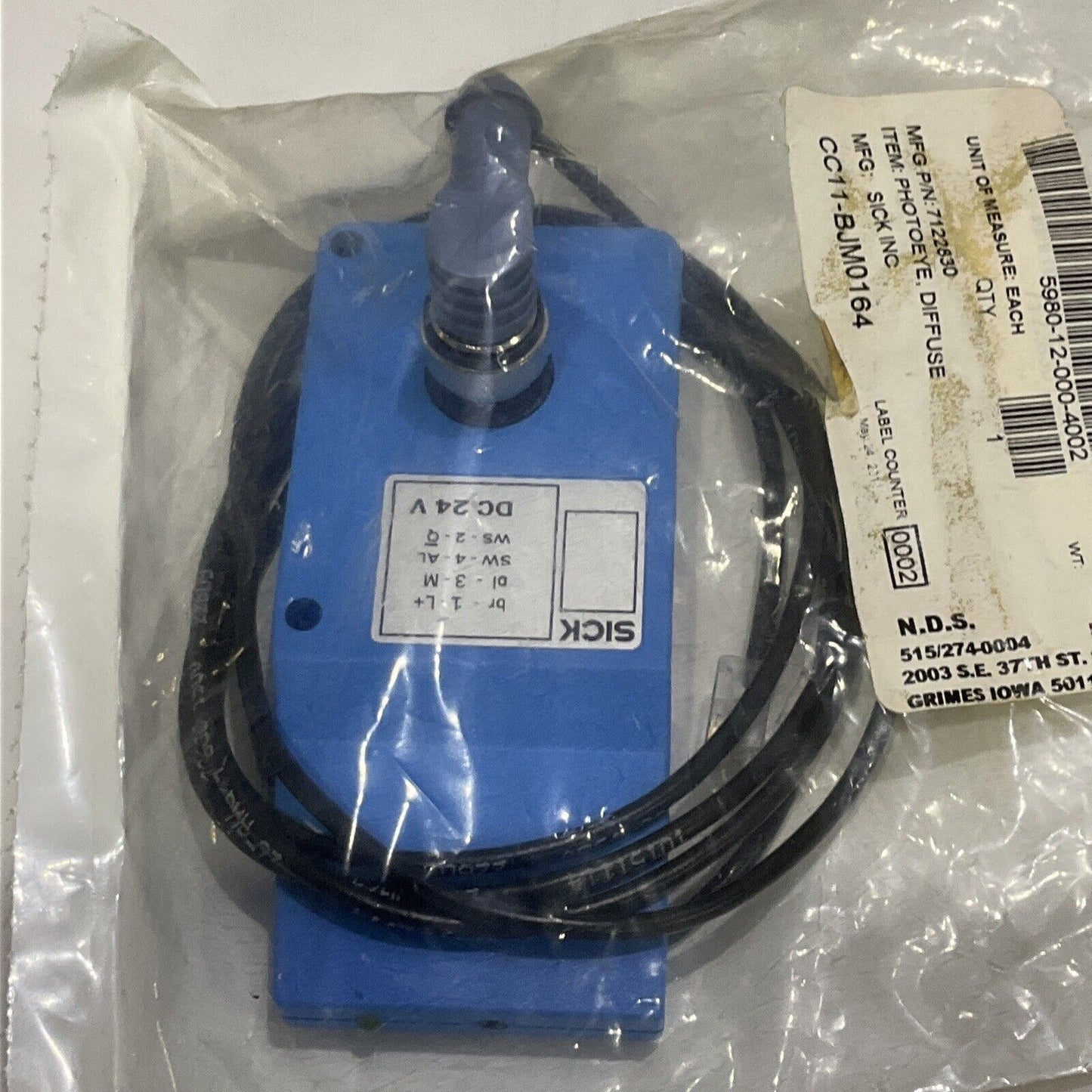 SICK WTR2-N551S06P01B 7122830 PHOTOEYE DIFFUSE SENSOR U3S