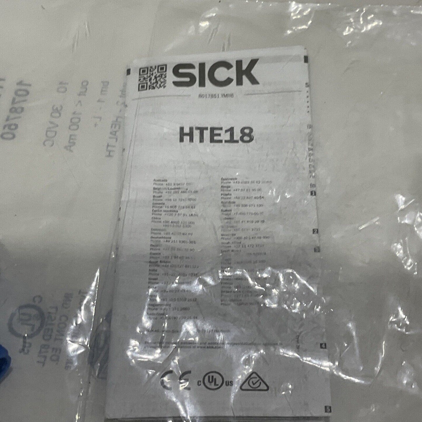 SICK HTE18-V4A1BB 1078750 PHOTOELECTRIC SENSOR 10-30VDC U3S