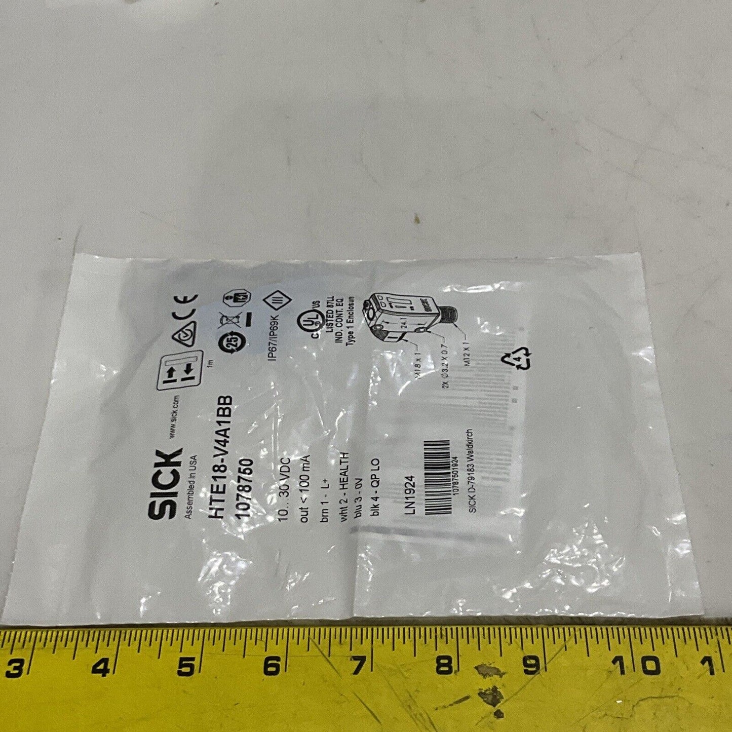SICK HTE18-V4A1BB 1078750 PHOTOELECTRIC SENSOR 10-30VDC U3S