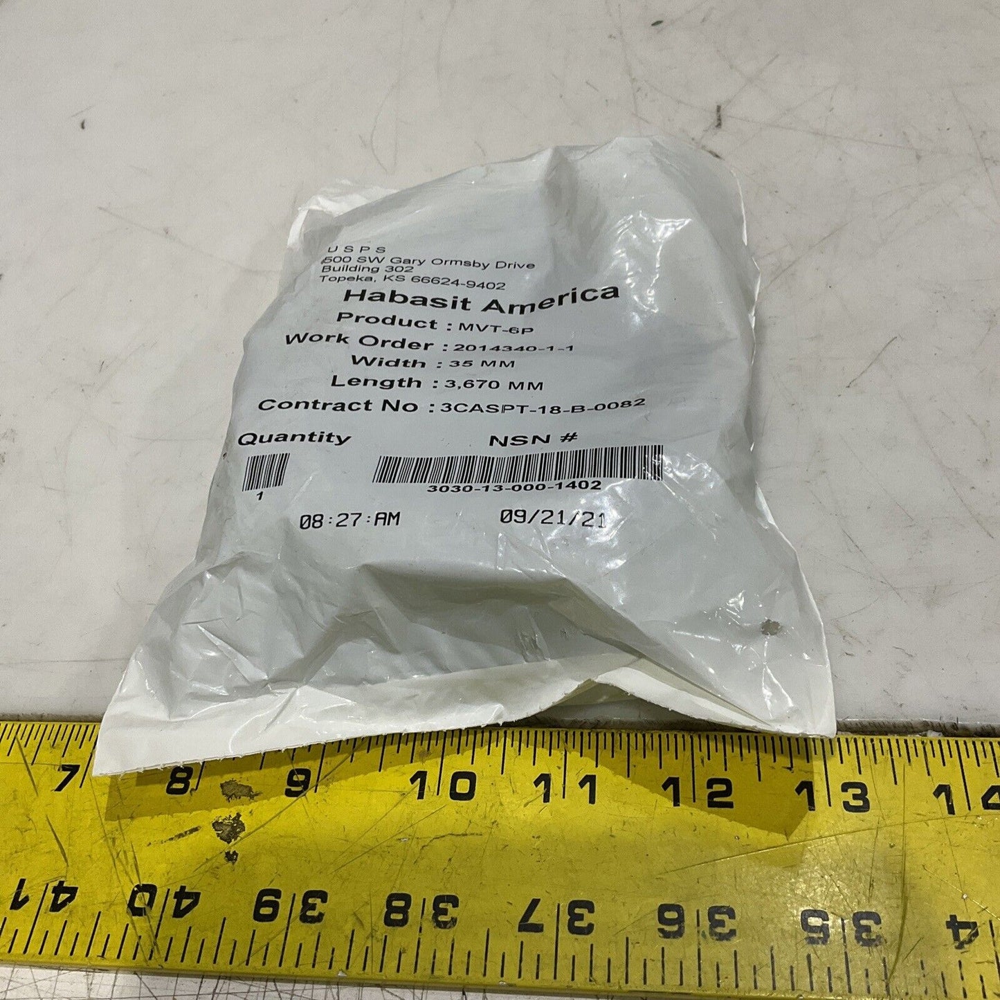 HASABIT AMERICA MVT-6P BELT 35 MM X 3670 MM U3S