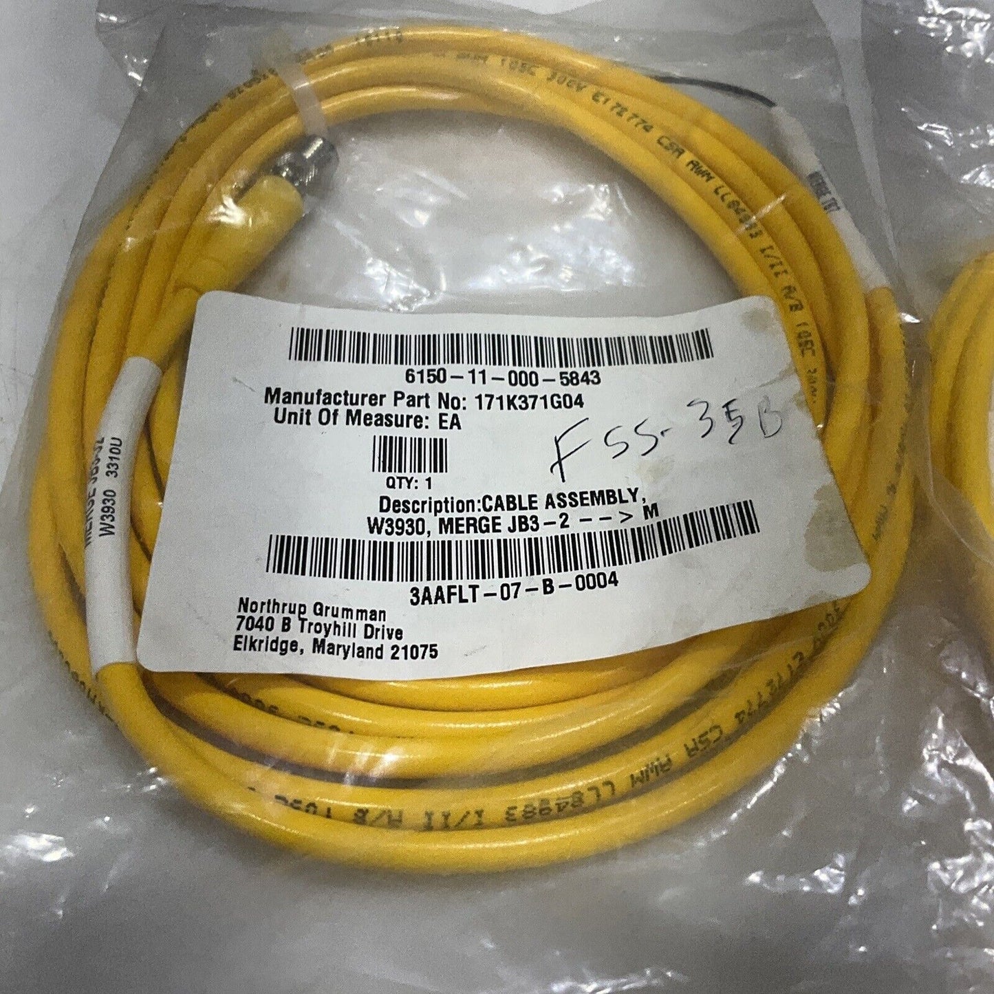 TURCK W3930 CABLE ASSEMBLY MERGE JB3-2 M LOT OF 2 U3S