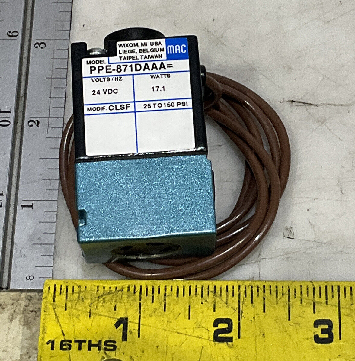 MAC PPE-871DA 48000 HARTFIEL AUTOMATION PILOT VALVE U3S