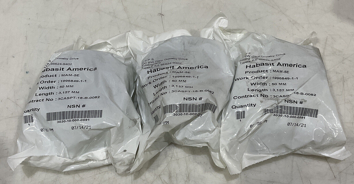 HABASIT AMERICA MAM-5E 50MM 3,157MM BELT LOT OF 3 U3S