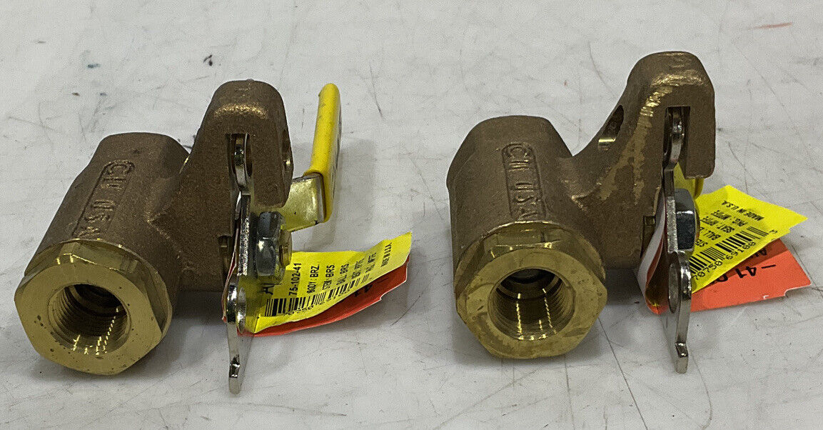APOLLO 75-102-41 BRONZE BALL VALVE LOT OF 2 U3S