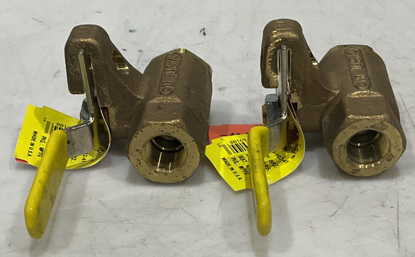 APOLLO 75-102-41 BRONZE BALL VALVE LOT OF 2 U3S