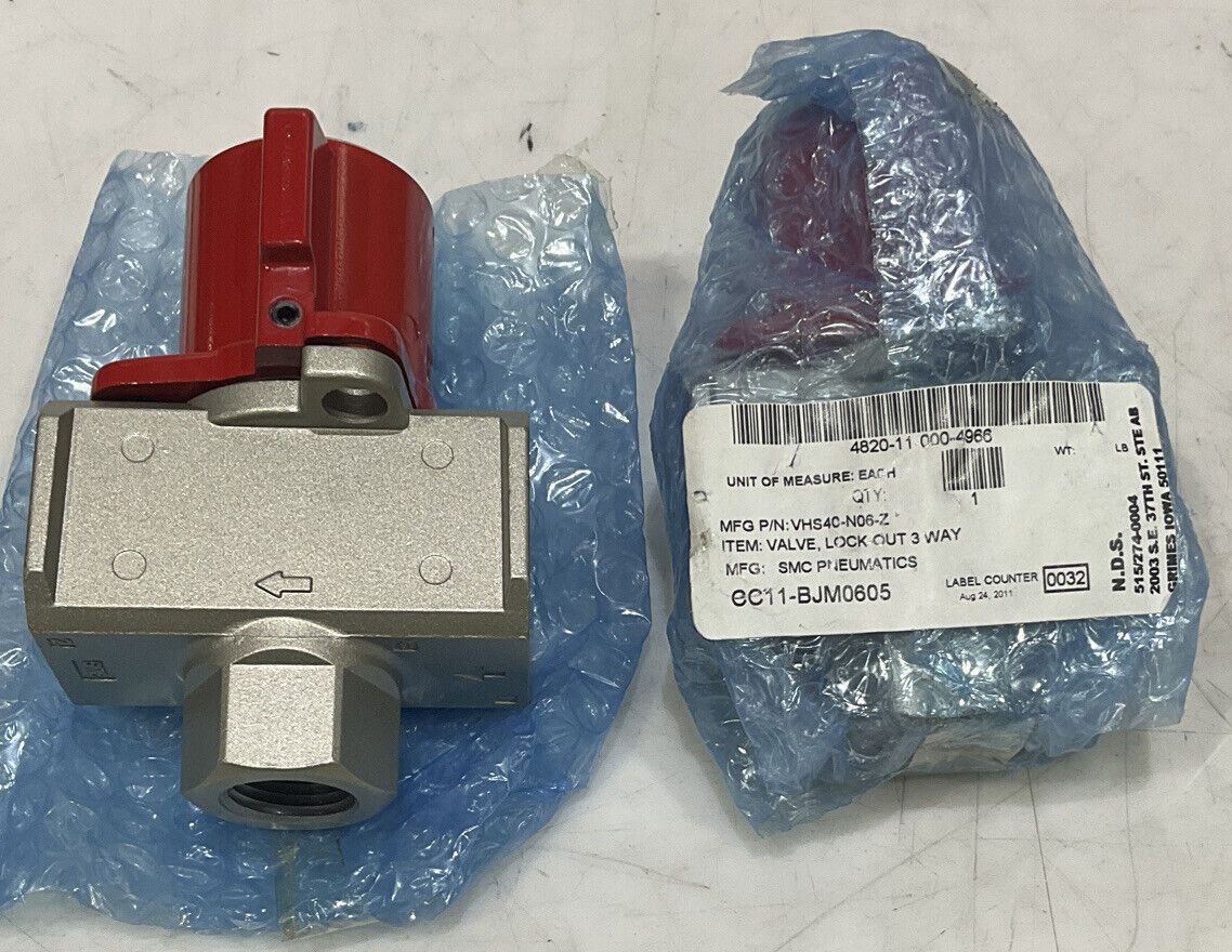 SMC VHS40-N06-Z 3-WAY LOCKOUT VALVE LOT OF 2 U3S