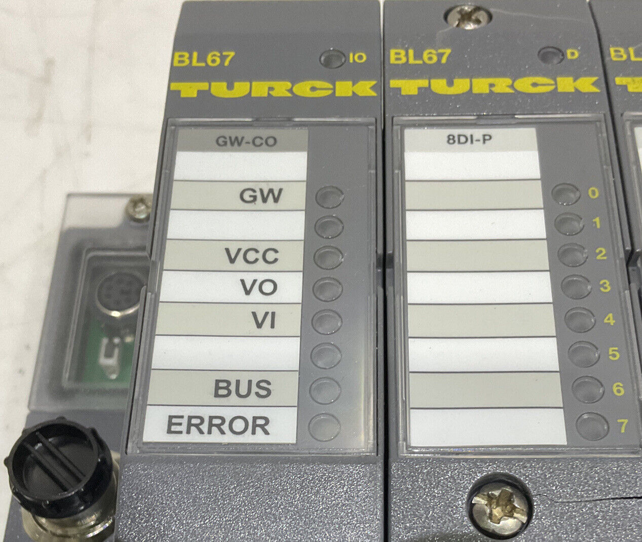 TURCK 165K100 BL67 TW-CO 8DI-P 8DO-0,5A-P BL67-B-4M12-P CANOPEN ASSEMBLY U3S