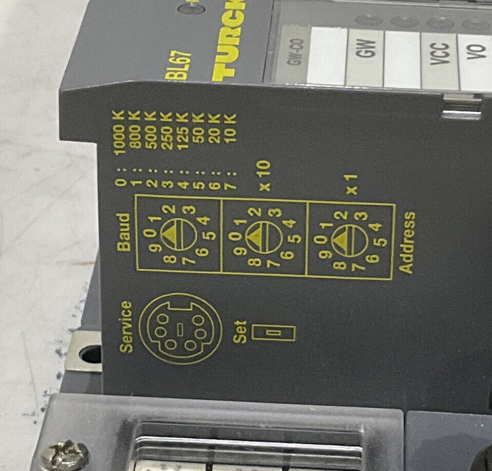 TURCK 165K100 BL67 TW-CO 8DI-P 8DO-0,5A-P BL67-B-4M12-P CANOPEN ASSEMBLY U3S