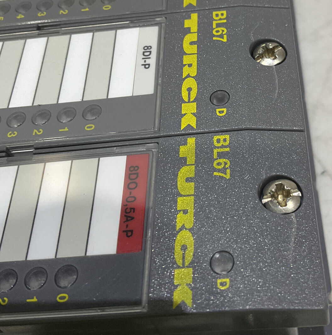 TURCK 165K100 BL67 TW-CO 8DI-P 8DO-0,5A-P BL67-B-4M12-P CANOPEN ASSEMBLY U3S