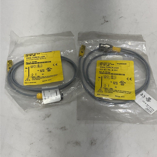 TURCK NI 3.5-Q5.5-AP6X-1M-RS 4T SENSOR CABLE ASSEMBLY LOT OF 2 U3S