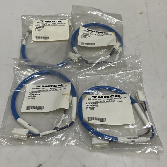 TURCK U-43393 165K836G05 CABLE ASSEMBLY LOT OF 4 U3S