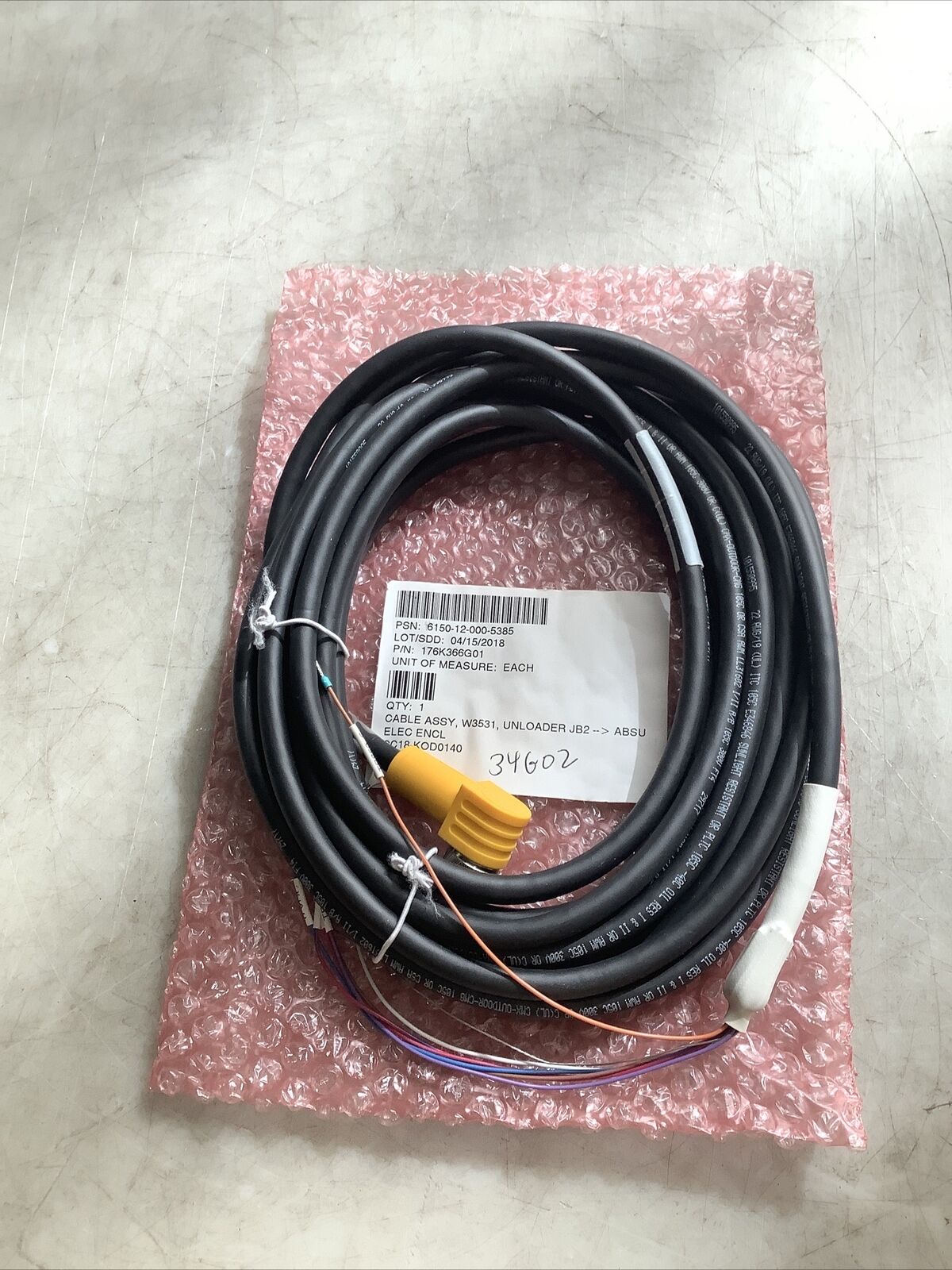 TURCK 176K366G01 CABLE ASSEMBLY U3S