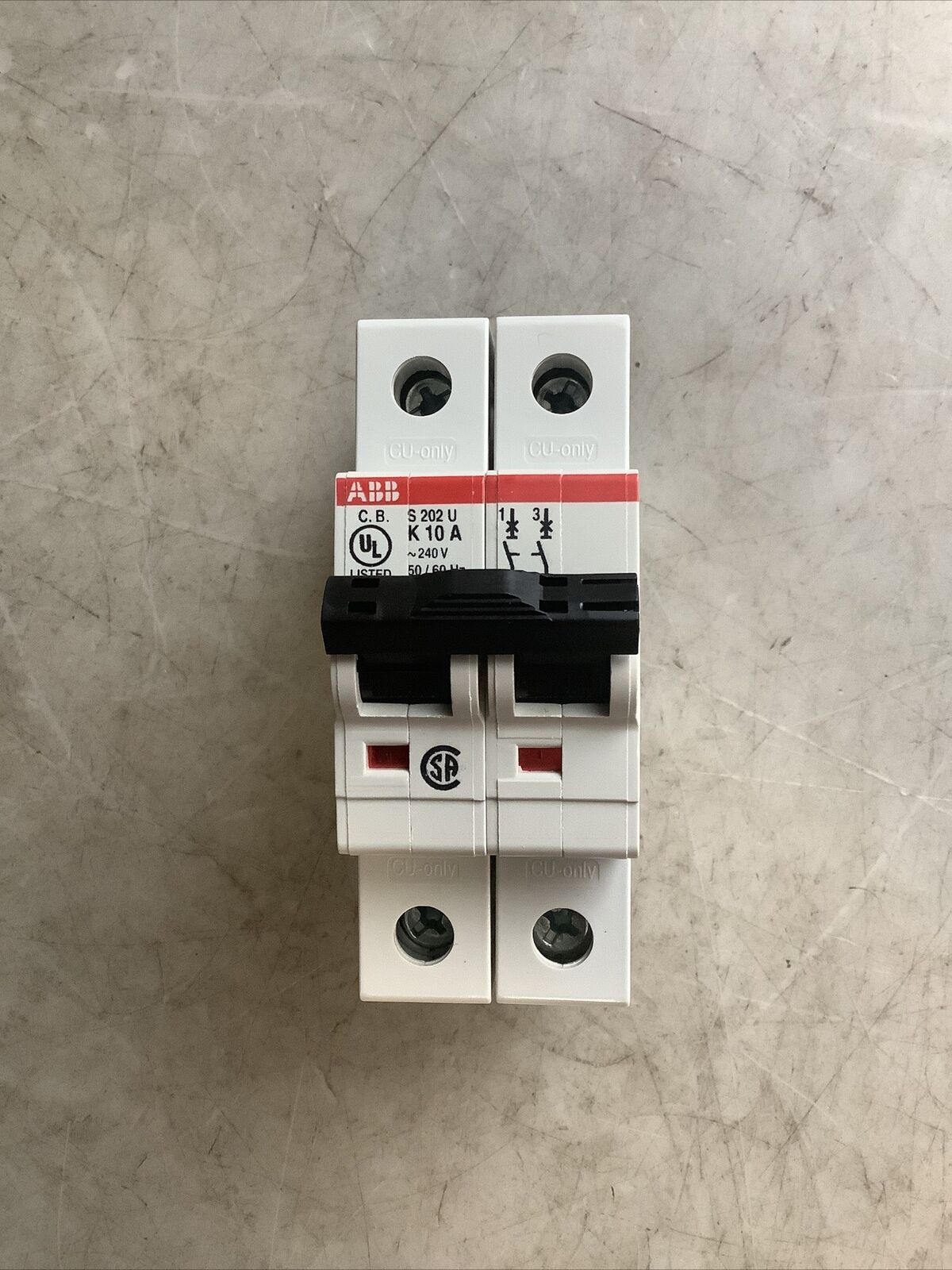 ABB S202U-K10 CIRCUIT BREAKER 10A 240VAC 2 POLE U3S