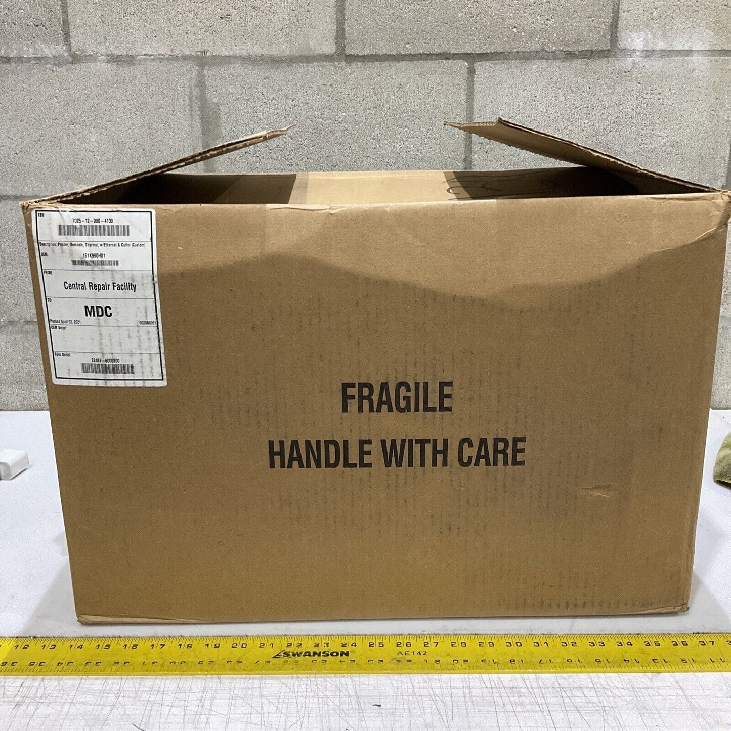 SATO GT408E BAR CODE PRINTER 240V 1.5 A 50/60 HZ U3S
