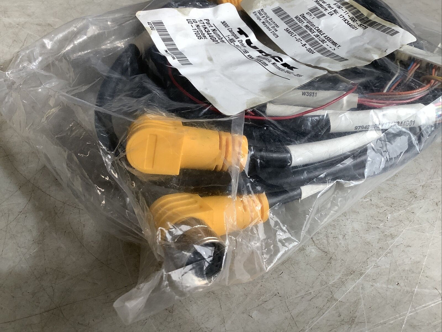 TURCK 171K344G01 3AAFLT-07-B-0004 CABLE ASSEMBLY U3S