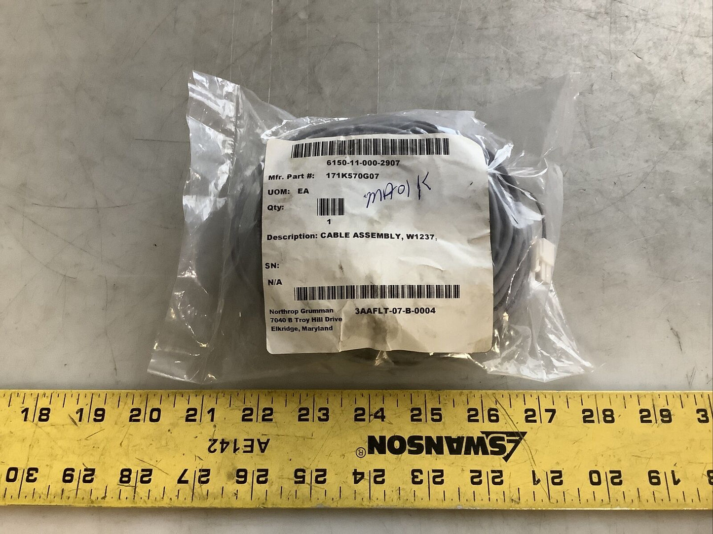TURCK 171K570G07 CABLE ASSEMBLY U3S