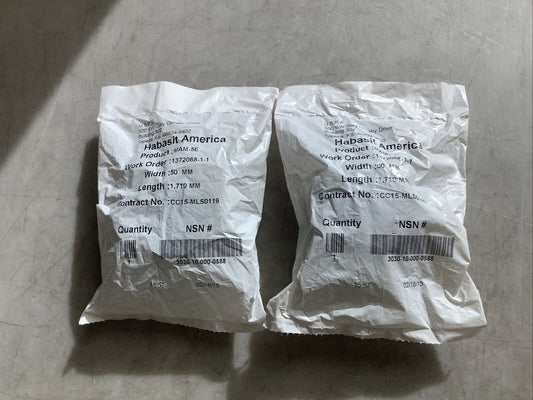 HABASIT AMERICA MAM-5E CONVEYOR BELTS 50 MM X 1710 MM U3S - LOT OF 2