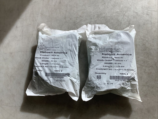 HABASIT AMERICA MAM-5E CONVEYOR BELTS 50 MM X 1710 MM U3S - LOT OF 2