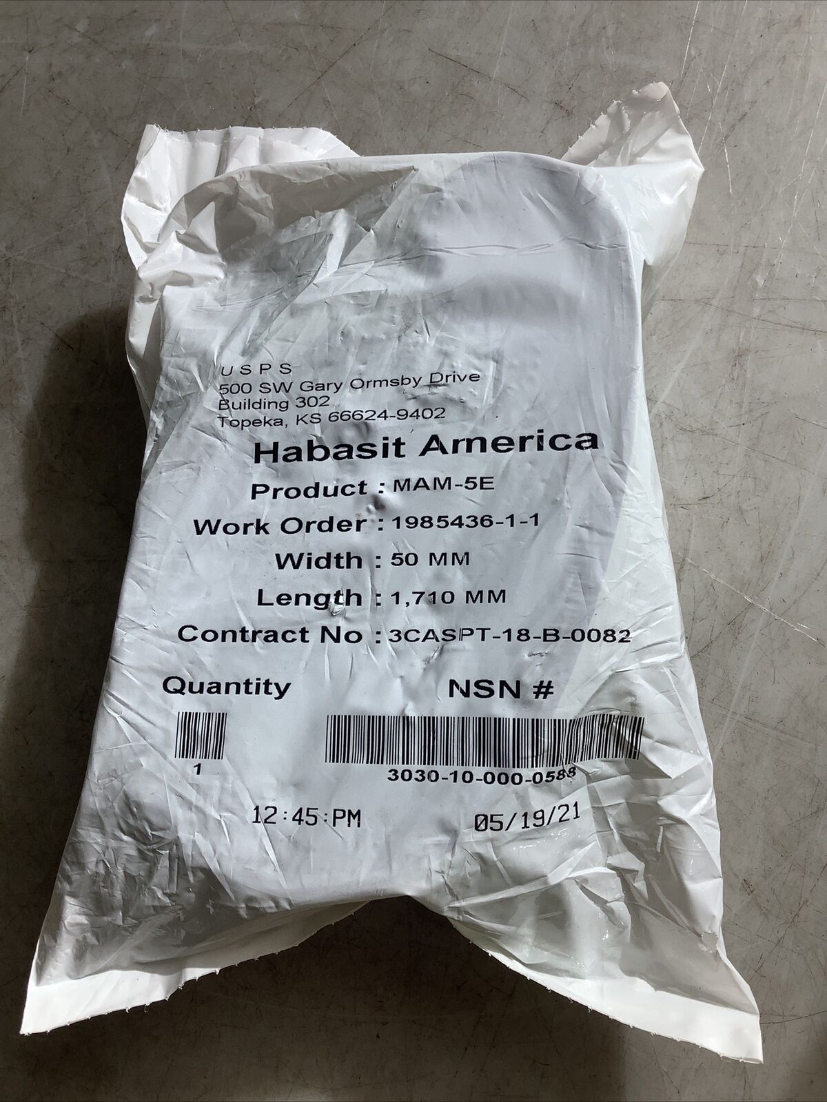 HABASIT AMERICA MAM-5E CONVEYOR BELTS 50 MM X 1710 MM U3S - LOT OF 2